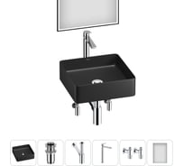 Набор Wellsee 6 в 1 FreeDom 2.0 накладная раковина 36x36 см 20217873R