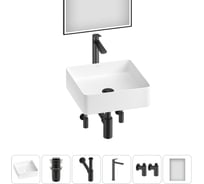 Набор Wellsee 6 в 1 FreeDom 2.0 накладная раковина 36x36 см 20217860R