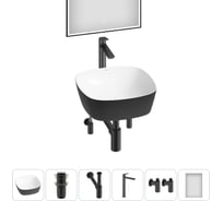 Набор Wellsee 6 в 1 Ground Breaking накладная раковина 40x40 см 20218594R