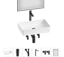 Набор Wellsee 6 в 1 FreeDom 2.0 накладная раковина 50x34 см 20217892R