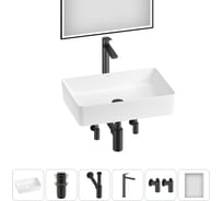 Набор Wellsee 6 в 1 FreeDom 2.0 накладная раковина 50x34 см 20217884R