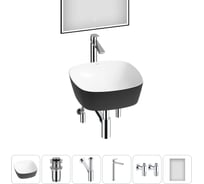 Набор Wellsee 6 в 1 Ground Breaking накладная раковина 40x40 см 20218593R