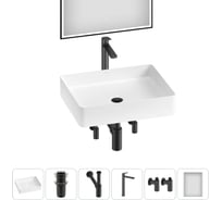 Набор Wellsee 6 в 1 FreeDom 2.0 накладная раковина 51x40 см 20217908R