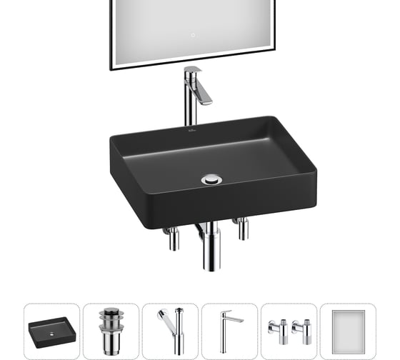 Набор Wellsee 6 в 1 FreeDom 2.0 накладная раковина 51x40 см 20217923R 1