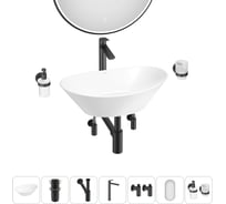 Набор Wellsee 7 в 1 Dulcet Tones накладная раковина 36x25 см 20218566R