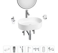 Набор Wellsee 7 в 1 Belle Spa накладная раковина 50x37 см 20218415R