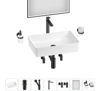 Набор Wellsee 7 в 1 FreeDom 2.0 накладная раковина 50x34 см 20217888R