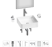 Набор Wellsee 7 в 1 FreeDom 2.0 накладная раковина 30x30 см 20217839R