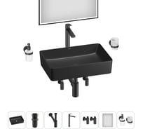 Набор Wellsee 7 в 1 FreeDom 2.0 накладная раковина 50x34 см 20217903R