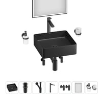 Набор Wellsee 7 в 1 FreeDom 2.0 накладная раковина 36x36 см 20217877R