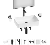 Набор Wellsee 7 в 1 FreeDom 2.0 накладная раковина 50x34 см 20217896R