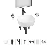 Набор Wellsee 7 в 1 Ground Breaking накладная раковина 40x40 см 20218590R