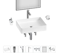 Набор Wellsee 7 в 1 FreeDom 2.0 накладная раковина 51x40 см 20217919R