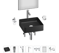 Набор Wellsee 7 в 1 FreeDom 2.0 накладная раковина 36x36 см 20217876R