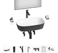 Набор Wellsee 7 в 1 Ground Breaking накладная раковина 50x39 см 20218611R