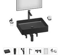 Набор Wellsee 7 в 1 FreeDom 2.0 накладная раковина 51x40 см 20217927R