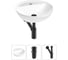 Набор Wellsee 3 в 1 Cute Twin R накладная раковина 42x42 см, донный клапан, сифон 20213327R 1