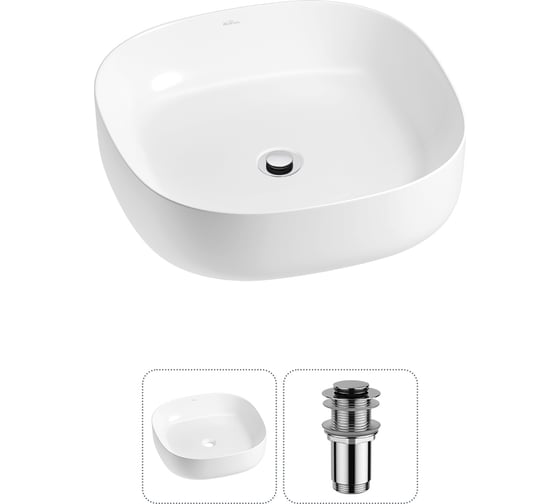 Набор Wellsee 2 в 1 Belle Spa 3.0 накладная раковина 45x45 см 20212689R 1