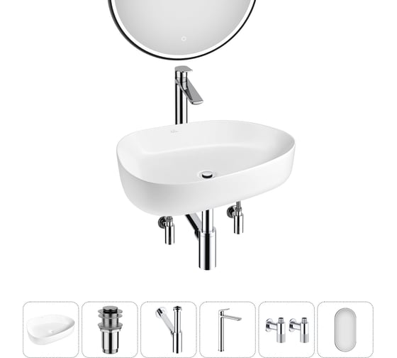 Набор Wellsee 6 в 1 Belle Spa 3.0 накладная раковина 55x40 см 20218517R 1