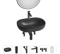 Набор Wellsee 6 в 1 Pro Line накладная/подвесная раковина 53x41 см 20218398R