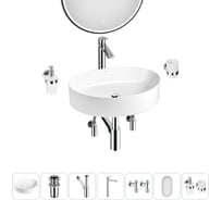 Набор Wellsee 7 в 1 Belle Spa 2.0 накладная раковина 50x38 см 20218451R