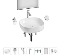 Набор Wellsee 7 в 1 Belle Spa 3.0 накладная раковина 45x45 см 20218507R