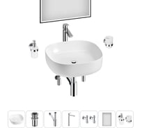 Набор Wellsee 7 в 1 Belle Spa 3.0 накладная раковина 45x45 см 20218507R
