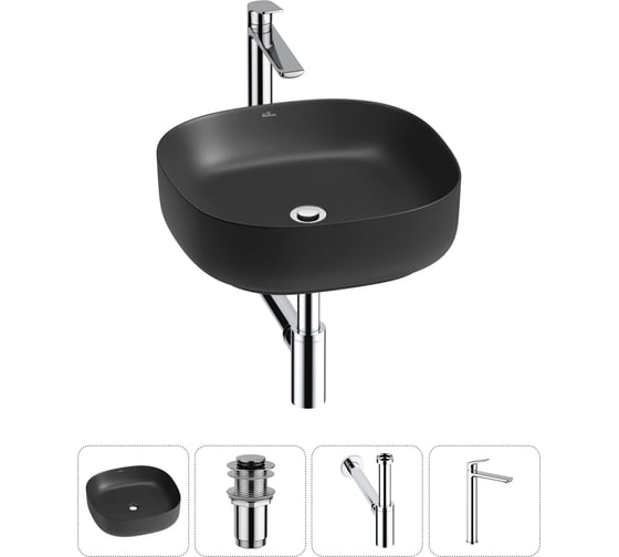 Набор Wellsee 4 в 1 Belle Spa 3.0 накладная раковина 45x45 см 20212711R 1