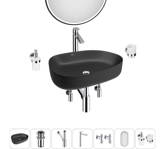 Набор Wellsee 7 в 1 Belle Spa 3.0 накладная раковина 55x40 см 20218528R 1