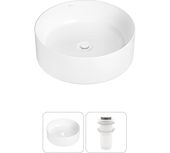 Набор Wellsee 2 в 1 Belle Spa накладная раковина 38x38 см 20212144R 1