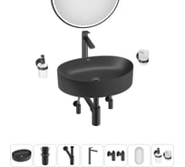 Набор Wellsee 7 в 1 Belle Spa 2.0 накладная раковина 50x38 см 20218459R