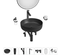 Набор Wellsee 7 в 1 Belle Spa 3.0 накладная раковина 45x45 см 20218487R