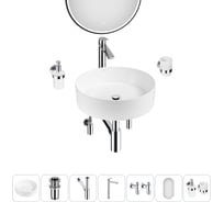 Набор Wellsee 7 в 1 Coax накладная раковина 40x40 см 20218243R