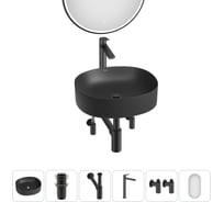 Набор Wellsee 6 в 1 Belle Spa 2.0 накладная раковина 45x42 см 20218428R