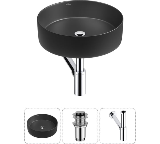 Набор Wellsee 3 в 1 Coax накладная раковина 40x40 см 20213986R 1