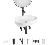 Набор Wellsee 6 в 1 Belle Spa 3.0 накладная раковина 55x40 см 20218518R