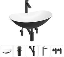 Набор Wellsee 5 в 1 Carefree Dove накладная раковина 43x28 см 20212307R