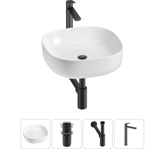 Набор Wellsee 4 в 1 Belle Spa 3.0 накладная раковина 45x45 см 20212698R 1