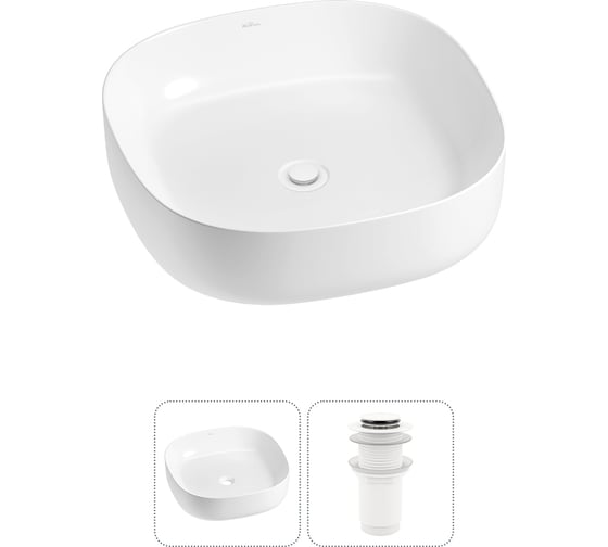 Набор Wellsee 2 в 1 Belle Spa 3.0 накладная раковина 45x45 см 20212692R 1