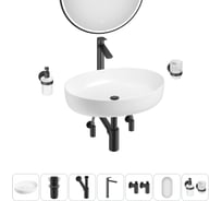 Набор Wellsee 7 в 1 Belle Spa 3.0 накладная раковина 55x41 см 20218494R