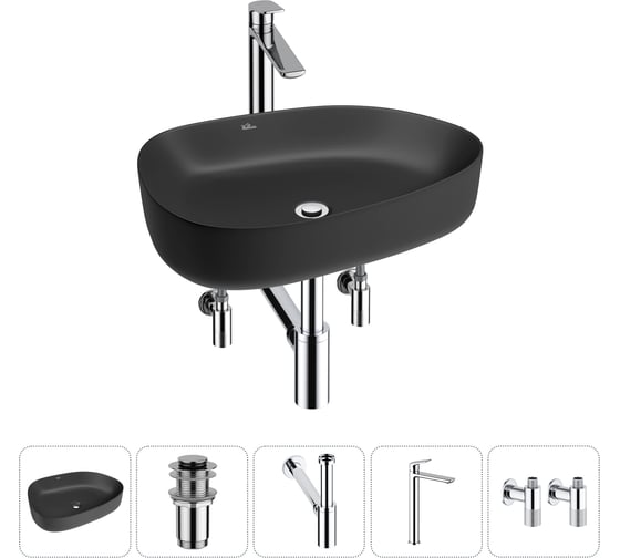 Набор Wellsee 5 в 1 Belle Spa 3.0 накладная раковина 55x40 см 20212742R 1