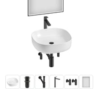 Набор Wellsee 6 в 1 Belle Spa 3.0 накладная раковина 45x45 см 20218504R