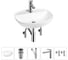 Набор Wellsee 5 в 1 Cute Twin R накладная раковина 50x42 см 20213350R 1