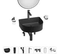 Набор Wellsee 7 в 1 Festive Fox накладная/подвесная раковина 40x35 см 20217967R