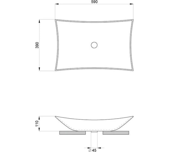 Накладная раковина Lavinia Boho Bathroom Sink 57х38 см, глянцевая белая 33311112