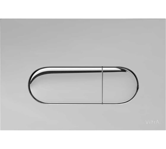 Комплект: Безободковый подвесной унитаз VITRA Zentrum Round, кнопка хром 9879B003-7200
