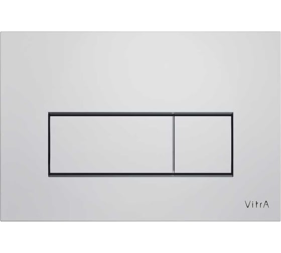 Комплект: Безободковый подвесной унитаз VITRA Zentrum Square, кнопка хром 9875B003-7201