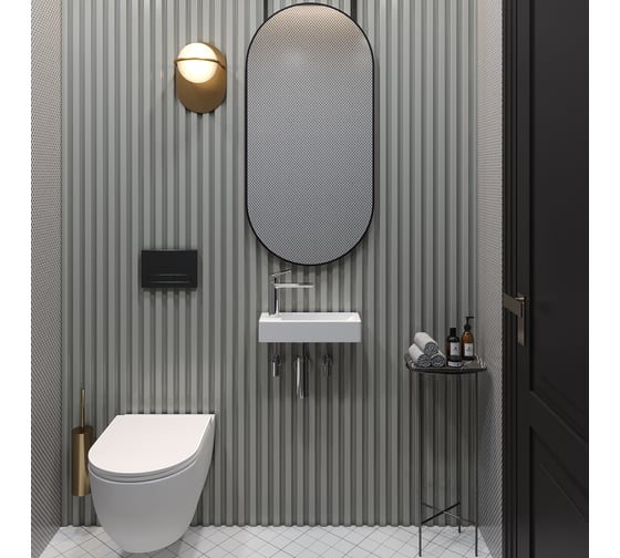 Настенная или накладная раковина Lavinia Boho Bathroom Sink, рукомойник 38х14 см, с отверстием 33311019