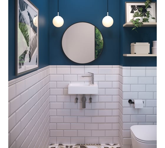 Настенная или накладная раковина Lavinia Boho Bathroom Sink, рукомойник 41х21 см, с отверстием 33311023