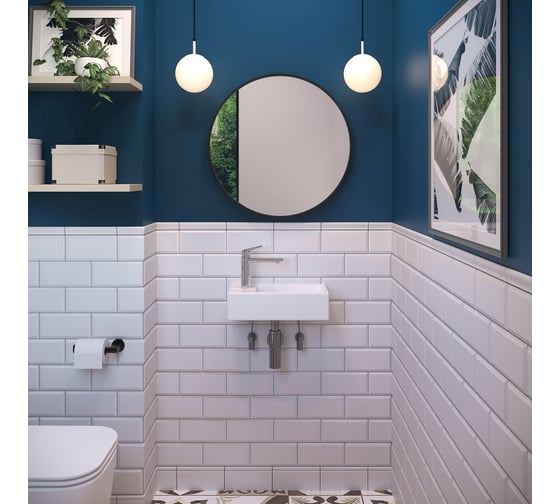 Настенная или накладная раковина Lavinia Boho Bathroom Sink, рукомойник 41х21 см, с отверстием 33311025